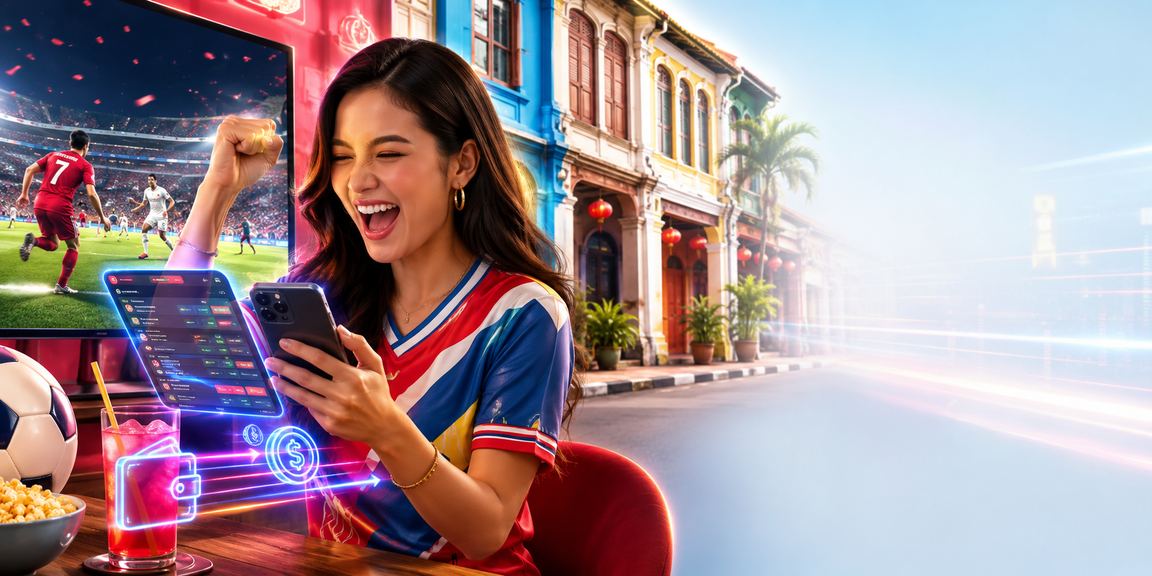 Pengguna bertaruh pada sukan melalui platform dalam talian di Pulau Pinang